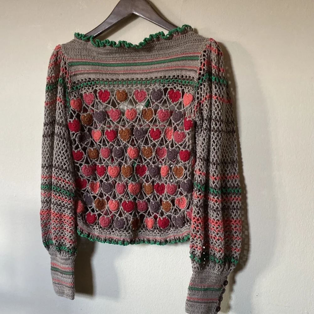 FREE PEOPLE | Heart Eyes Cardigan - Picture 4 of 12